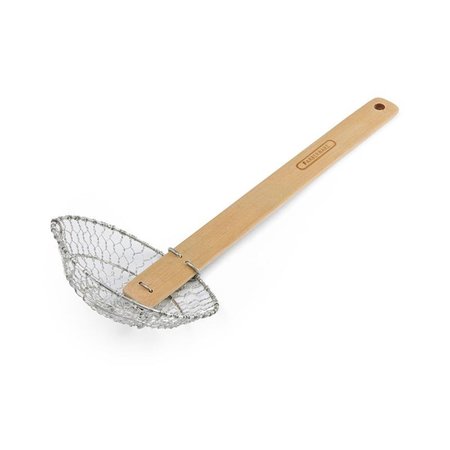 EAT-IN TOOLS Tan & Silver Bamboo & Stainless Steel Asian Strainer EA1495296
